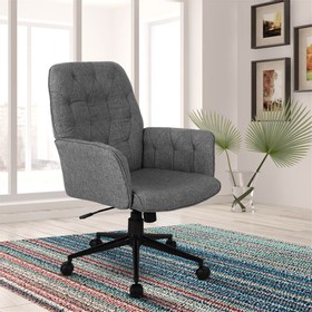 Techni Home Office Tufted Upholstered Adjustable Chair Gray
