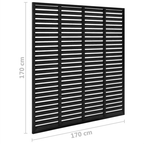 Louver Fence WPC 170x170 cm Black