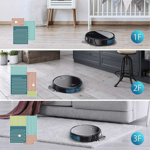 Moosoo MT-710 Robot Vacuum Cleaner 1800pa Suction Black