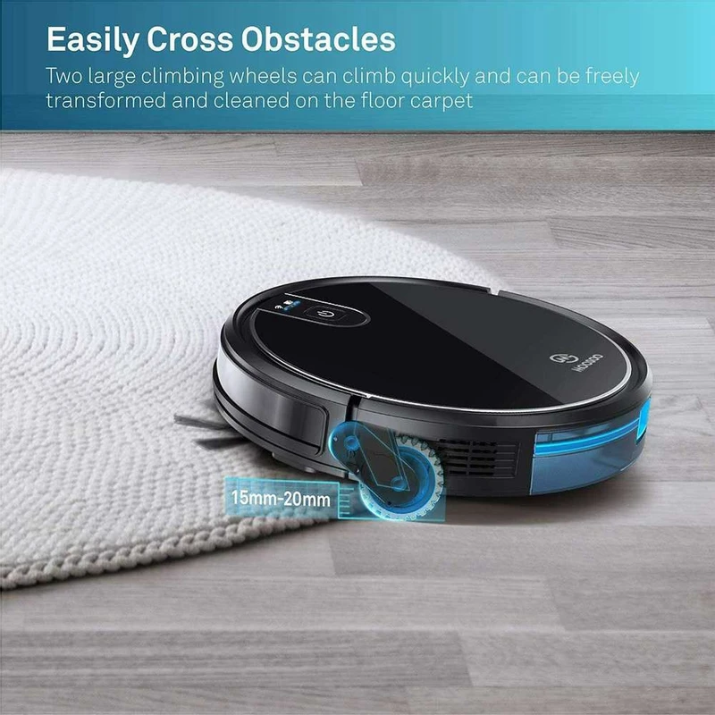 Moosoo MT 710 Robot Vacuum Cleaner 1800pa Suction Black