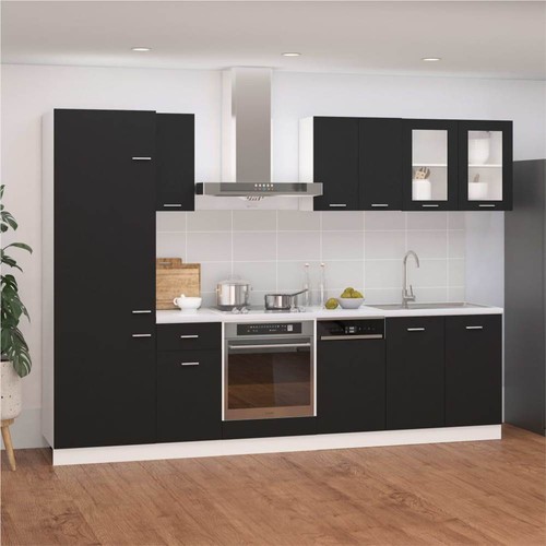 Glossy Black Kitchen Furniture Chipboard Lower Cabinet, 54% OFF