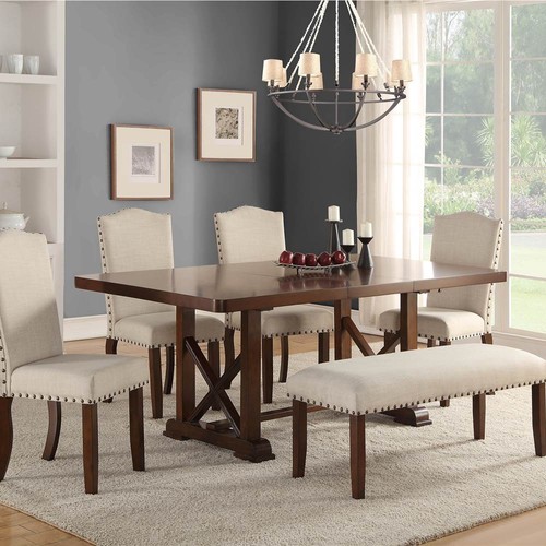 Upholstered Dining Chair Set of 2, with High Backrest Cream Upholstered Dining Chair Set of 2, with High Backrest Cream