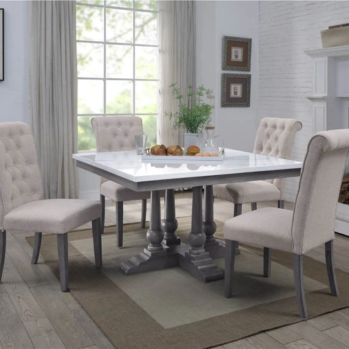 Acme marble deals dining table