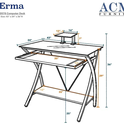 Acme erma computer deals desk