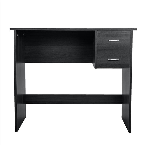 Home Office Computer Desk with 2 Pull-Out Storage Drawers Black