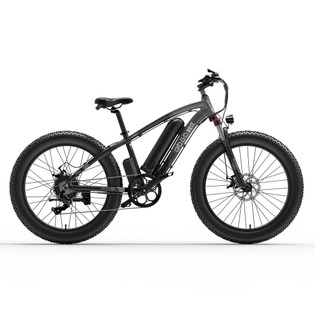 GOGOBEST GF600 Electric Bike 48V 13Ah Battery 1000W Motor 26×4.0 inch Fat Tire Aluminum Alloy Frame Shimano 7-speed Shift Max Speed 40km/h 110KM Power-assisted mileage Range LCD Display IP54 Waterproof – Black Grey