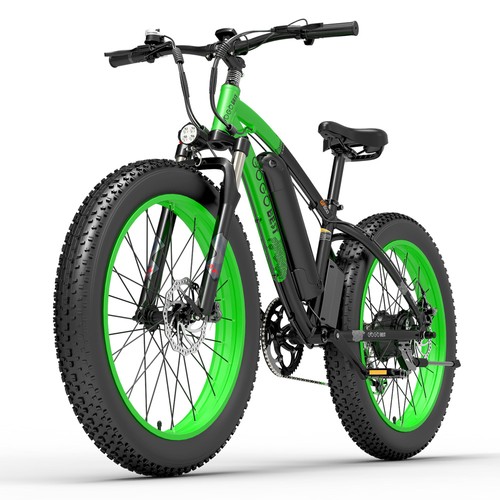 GOGOBEST GF600 Electric Bike 26×4.0 inch 13Ah 1000W Black Green