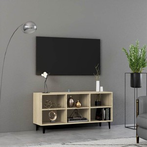 TV Cabinet with Metal Legs Sonoma Oak 1035x30x50 cm