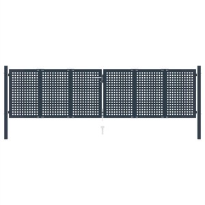 Fence Gate Anthracite 404x150 cm Steel