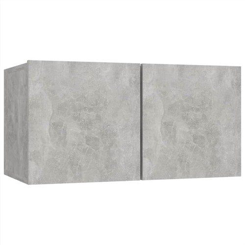 6 Piece TV Cabinet Set Concrete Grey Chipboard