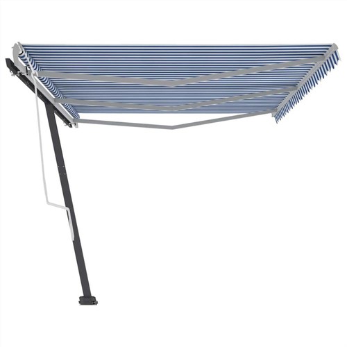 Freestanding Manual Retractable Awning 600x300 cm Blue/White