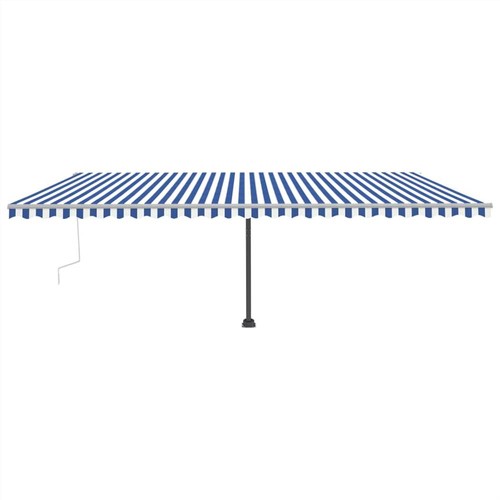 Freestanding Manual Retractable Awning 600x300 cm Blue/White