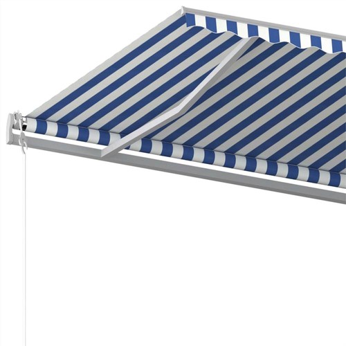 Freestanding Manual Retractable Awning 600x300 cm Blue/White