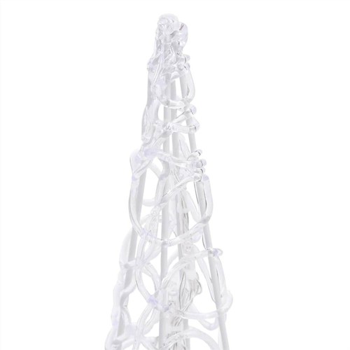 Acrylic Decorative Round LED Light Cone Cold White 90 cm