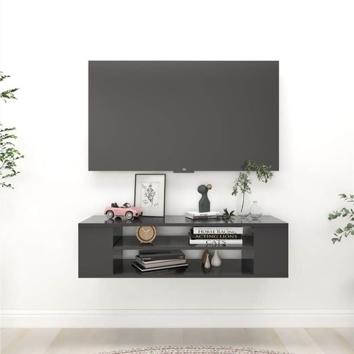 Hanging TV Grey 100x30x26.5 cm Chipboard