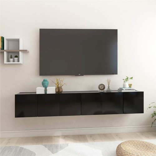 Hanging TV 3 pcs Black 60x30x30 cm