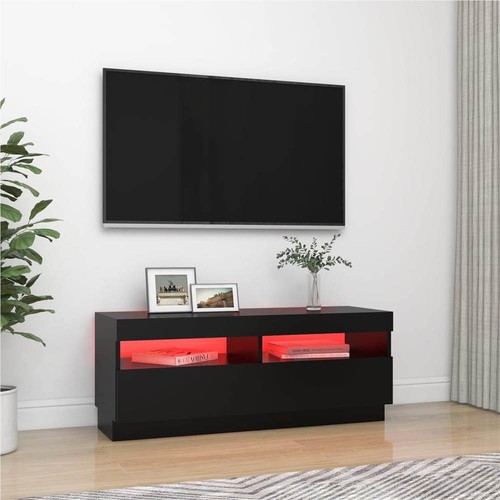 TV-Schrank mit LED-Beleuchtung Schwarz 100x35x40 cm