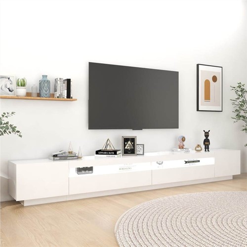TV-Schrank mit LED-Beleuchtung Weiß 300x35x40 cm