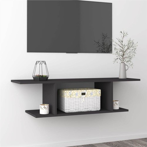 Wall Mounted TV Grey 103x30x26.5 cm