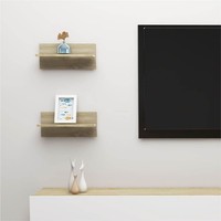 Wall Shelves 2 pcs Sonoma Oak 40x115x18 cm Chipboard