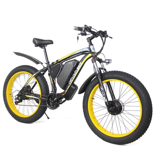 GOGOBEST GF700 26*4,0 Fat Tire Elektro Mountainbike Schwarz Gelb