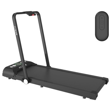ACGAM B1-402 Portable Treadmill Smart Walking Machine 2 in 1 Jogging and Running Outdoor Indoor Fitness Training Gym Equipment Installation-Free Built-in Bluetooth Speaker with Wheels, Remote Control for Home, Office - Black