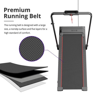 ACGAM T02P Smart Walking Machine 2 in 1 Walking and Running Folding Treadmill for Workout, Fitness Training Gym Equipment, Exercise Indoor &amp; Outdoor with Remote Control, LED Display - EU Version