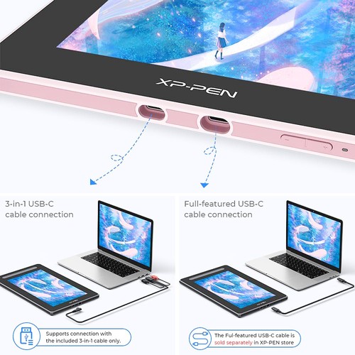 XP-PEN Artist 12 2nd Generation Graphic Tablet Pink