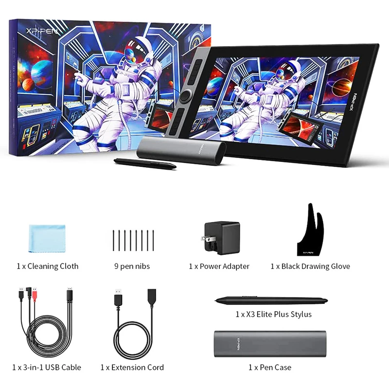 XPPen Artist 16 2nd Gen 15.4in FHD PC Drawing Tablet with