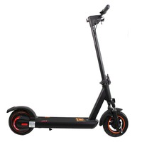 KugooKirin M3 Folding Electric Scooter 10 Inch Tire 500W Motor Max Speed ​​40km/h Max 40km Range 13Ah Battery BMS LCD Display Front Drum Brake Rear E-Brake LED Light Support NFC Card Built-in 4-Digit Combination Chain Lock - Black