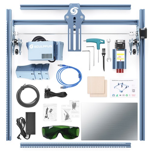 【SCULPFUN S9】レーザー彫刻機 中古 延長レールパ ーツ付き　梱包済 SCULPFUN S9】レーザー彫刻機 中古 延長レールパ ーツ付き 梱包済 2025