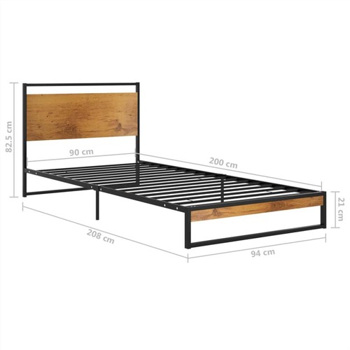 Bed Frame Metal 90x200 cm