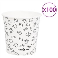 Coffee Paper Cups 120 ml 100 pcs White and Black