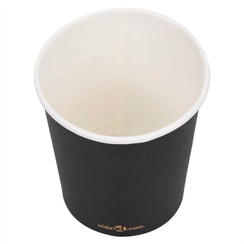 Coffee Paper Cups 200 ml 100 pcs Black