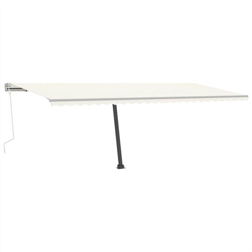Manuell ausfahrbare Markise mit LED 600x350 cm Creme