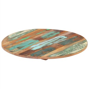 Round Table Top 50 cm 1516 mm Solid Reclaimed Wood