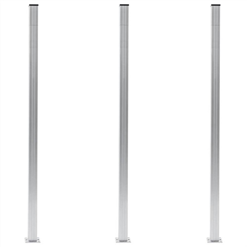 Fence Posts 3 pcs Aluminium 185 cm