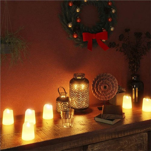 Flameless Electric Tea Lights LED Candles 12 pcs Warm White