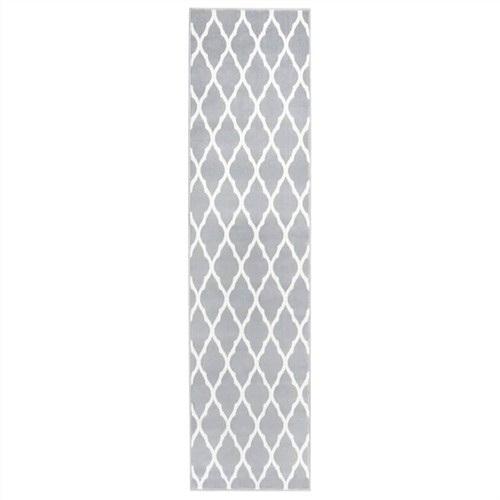 Runner Rug BCF Grey and White 80x350 cm