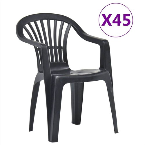 anthracite plastic garden chairs