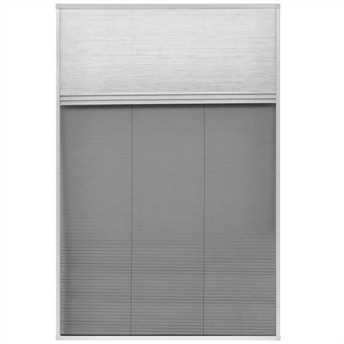 Plissee Insektenschutz für Fenster Aluminium 80x120 cm mit Rollo
