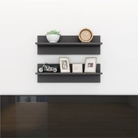 Wall Shelves 2 pcs Grey 60x115x18 cm Chipboard