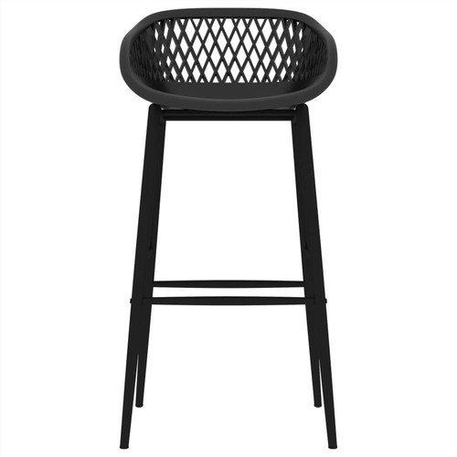 Bar Chairs 2 pcs Black