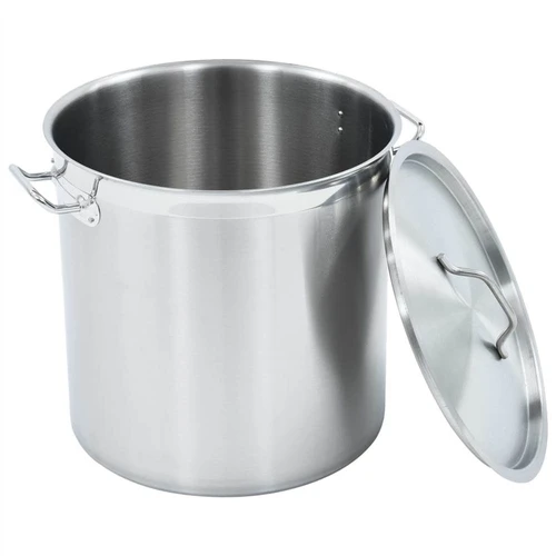 Stockpots Large Stock Pot, Vertical Pot Lid, Restaurant, Hotel（With  Faucet), Diameter 40cm, Height 40cm, 50 Litres, Suitable For All Stove  (Color 