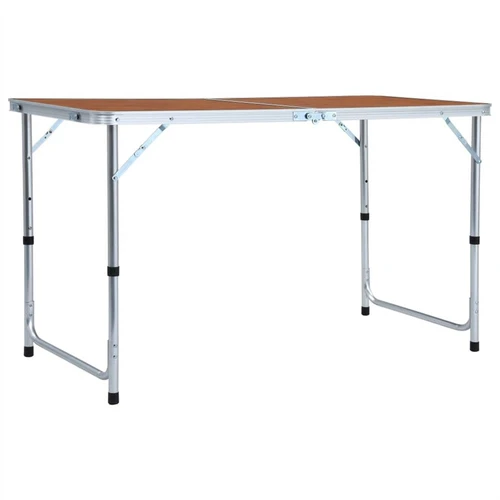 Tavolo da campeggio pieghevole in alluminio 120x60 cm