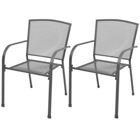 Grey stacking outlet garden chairs