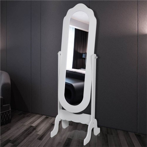 Free Standing Mirror White Adjustable