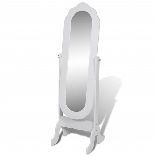 Free Standing Mirror White Adjustable