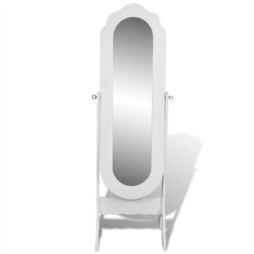 Free Standing Mirror White Adjustable