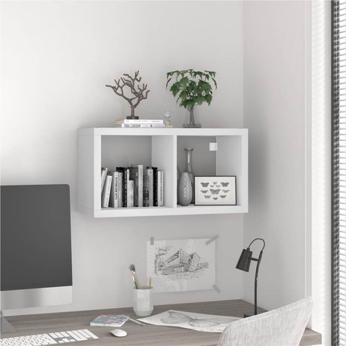 Wall Cube Shelf White 69.5x29.5x37 cm MDF